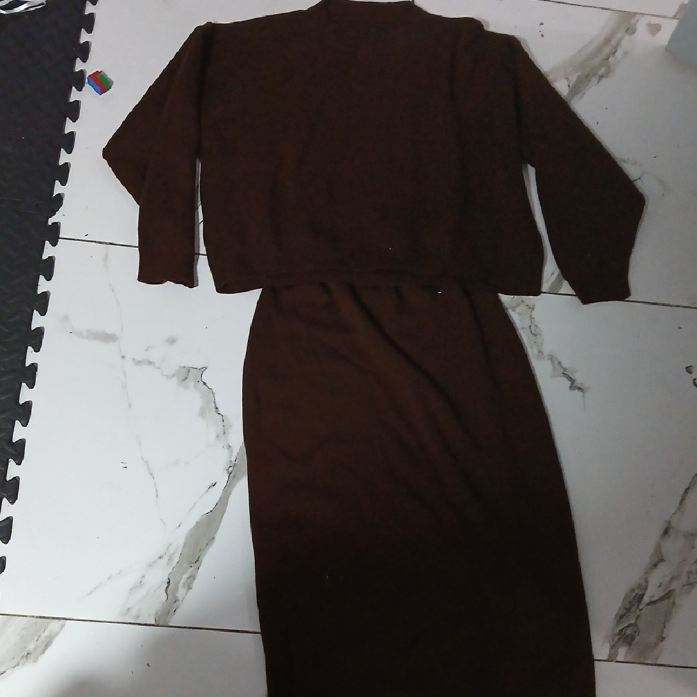 Brown Women's Sweater Set